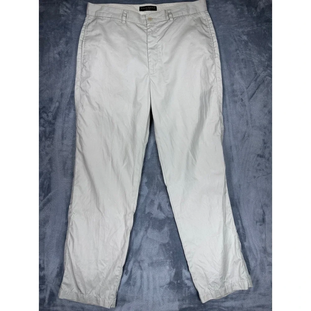 Banana Republic Hacking Chinos Mens 36R Light Khaki Beige 100% Cotton Pants